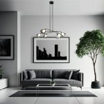 Подвесной светильник со стеклянными плафонами 70161/6 черный