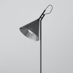 Напольный светильник со стеклянным плафоном 01187/1 черный