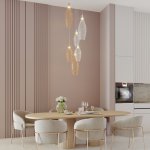 Подвесной светодиодный светильник с металлическими плафонами 90352/6 золото/хром