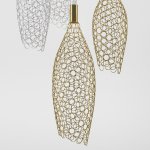 Подвесной светодиодный светильник с металлическими плафонами 90352/6 золото/хром