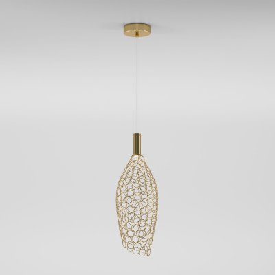 Подвесной светодиодный светильник с металлическим плафоном 90380/1 золото Подвесной светодиодный светильник с металлическим плафоном 90380/1 золото