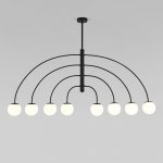 Потолочный светильник со стеклянным плафоном 30179/8 черный Eurosvet