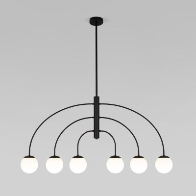 Потолочный светильник со стеклянным плафоном 30179/6 черный Eurosvet