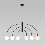 Потолочный светильник со стеклянным плафоном 30179/6 черный Eurosvet