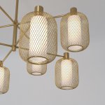 Потолочный светильник металлическим абажуром и стеклянным плафоном 30192/8 золото Eurosvet