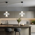 ПОДВЕСНОЙ СВЕТИЛЬНИК С АКРИЛОВЫМ И СТЕКЛЯННЫМИ ПЛАФОНАМИ 40028/1 LED белый Eurosvet