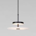 Светодиодный подвесной светильник с мраморным рассеивателем 40342 LED черный