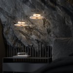 Светодиодный подвесной светильник с мраморным рассеивателем 40342 LED черный