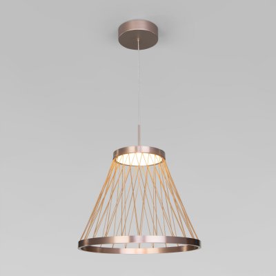 Подвесной светодиодный светильник 40016/1 LED коричневый Eurosvet