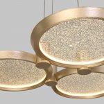 Подвесной светодиодный светильник 90034/3 золото Eurosvet