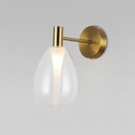 Настенный светильник со стеклянным плафоном 60175/1 латунь Eurosvet