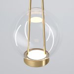 Подвесной светодиодный светильник со стеклянным плафоном 50267/1 LED латунь Eurosvet