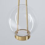 Подвесной светодиодный светильник со стеклянным плафоном 50267/1 LED латунь Eurosvet