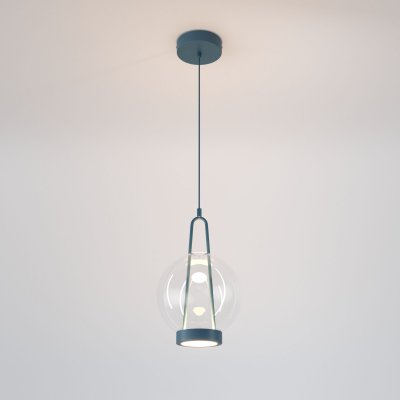 Подвесной светодиодный светильник со стеклянным плафоном 50267/1 LED синий Eurosvet