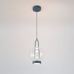 Подвесной светодиодный светильник со стеклянным плафоном 50267/1 LED синий Eurosvet