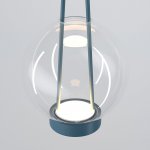 Подвесной светодиодный светильник со стеклянным плафоном 50267/1 LED синий Eurosvet