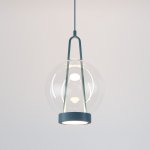 Подвесной светодиодный светильник со стеклянным плафоном 50267/1 LED синий Eurosvet