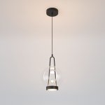 Подвесной светодиодный светильник со стеклянным плафоном 50267/1 LED черный Eurosvet