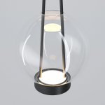 Подвесной светодиодный светильник со стеклянным плафоном 50267/1 LED черный Eurosvet