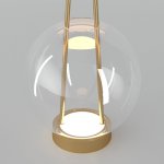 Настольный светодиодный светильник со стеклянным плафоном 80507/1 латунь Eurosvet