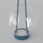 Настольный светодиодный светильник со стеклянным плафоном 80507/1 синий Eurosvet