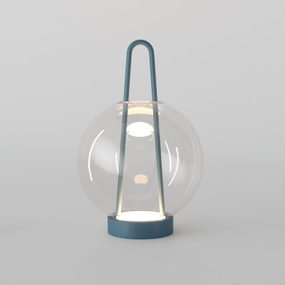 Настольный светодиодный светильник со стеклянным плафоном 80507/1 синий Eurosvet