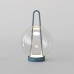 Настольный светодиодный светильник со стеклянным плафоном 80507/1 синий Eurosvet