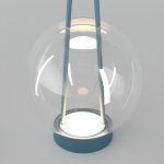 Настольный светодиодный светильник со стеклянным плафоном 80507/1 синий Eurosvet