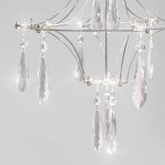 Настенный светодиодный светильник с фигурным хрусталем 442/1 хром