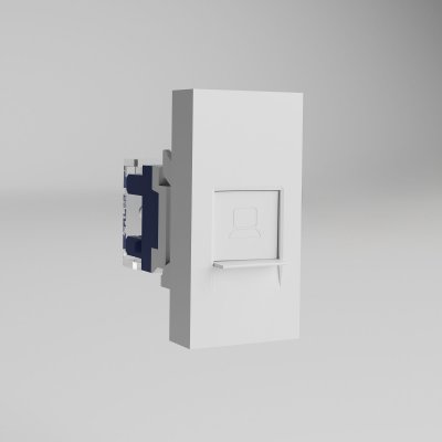 Модульная розетка Ethernet RJ-45 6 cat. 22,5*45 (белый) Werkel W1281101 Модульная розетка Ethernet RJ-45 6 cat. 22,5*45 (белый) Werkel W1281101