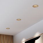 Светильник встраиваемый светодиодный Forte 15W 4000K латунь 25071/LED