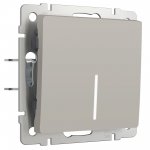 Выключатель одноклавишный проходной с подсветкой (дымчатый) Werkel W1212104