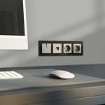 Выключатель двухклавишный (дымчатый) Werkel W1220004