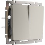 Выключатель двухклавишный проходной (дымчатый) Werkel W1222004