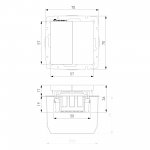 Выключатель двухклавишный проходной (дымчатый) Werkel W1222004