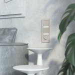 Выключатель двухклавишный проходной (дымчатый) Werkel W1222004