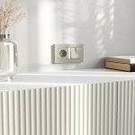 Выключатель двухклавишный проходной с подсветкой (дымчатый) Werkel W1222104