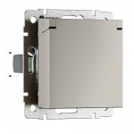 Розетка влагозащ. с зазем. с защит. крышкой и шторками (дымчатый) Werkel W1271204