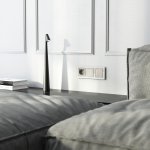 Розетка с заземлением, шторками и USB тип A+C (дымчатый) Werkel W1271704