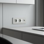 Накладка для двойной розетки Еthernet RJ-45 (дымчатый) Werkel W1291104