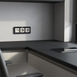 Накладка для двойной розетки Еthernet RJ-45 (дымчатый) Werkel W1291104