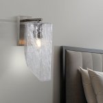 Настенный светильник с плафоном из фактурного стекла 381/1