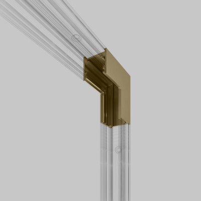 Brass Line Коннектор угловой внутренний для накладного шинопровода латунь 85225/00 Elektrostandard