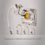 Розетка Ethernet RJ-45 cat. 6A экранированная (белый) Werkel W5120101