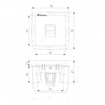 Розетка Ethernet RJ-45 cat. 6A экранированная (белый матовый) Werkel W5120001