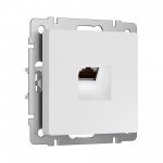 Розетка Ethernet RJ-45 cat. 6A экранированная (белый матовый) Werkel W5120001