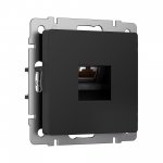 Розетка Ethernet RJ-45 cat. 6A экранированная (черный матовый) Werkel W5120108