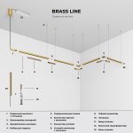 Brass Line Подвесной комплект для подключения трековой системы освещения к питанию латунь боковой 85009/00 85009/00