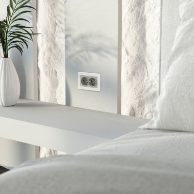 Розетка двойная с заземлением (дымчатый) Werkel W1272004 Розетка двойная с заземлением (дымчатый) Werkel W1272004