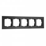 Рамка на 5 постов  AluMax (черный алюминий) Werkel W0053508